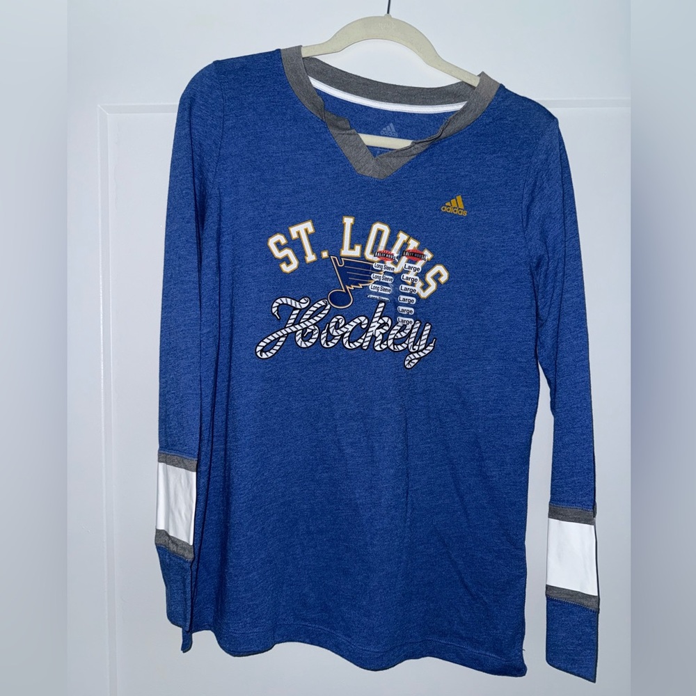 Adidas Women’s St. Louis Blues Hockey Long Sleeve Tee
